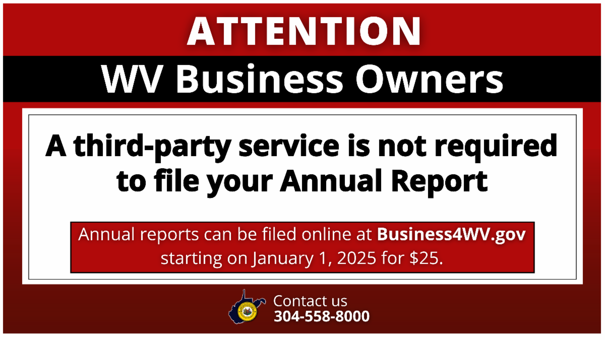 File Annual Report on Business4WV.gov