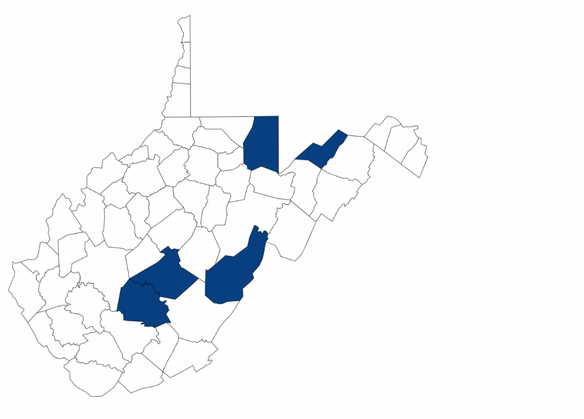 Counties with most businesses registered in November 2025