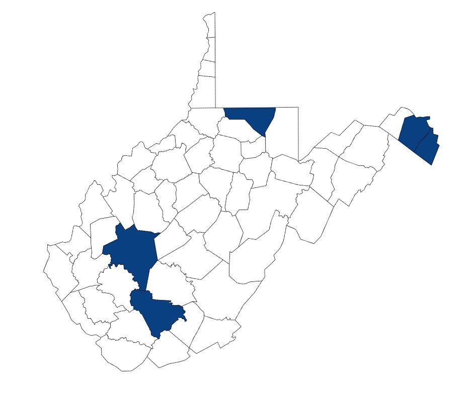Counties with most businesses registered in November 2025