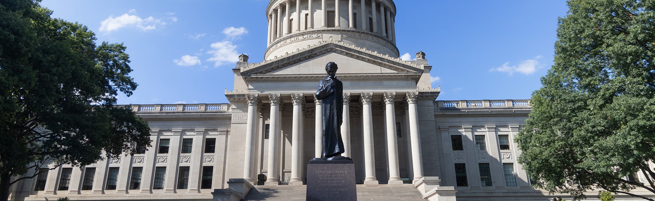 West Virginia State Capitol and Abraham Lincoln Statue