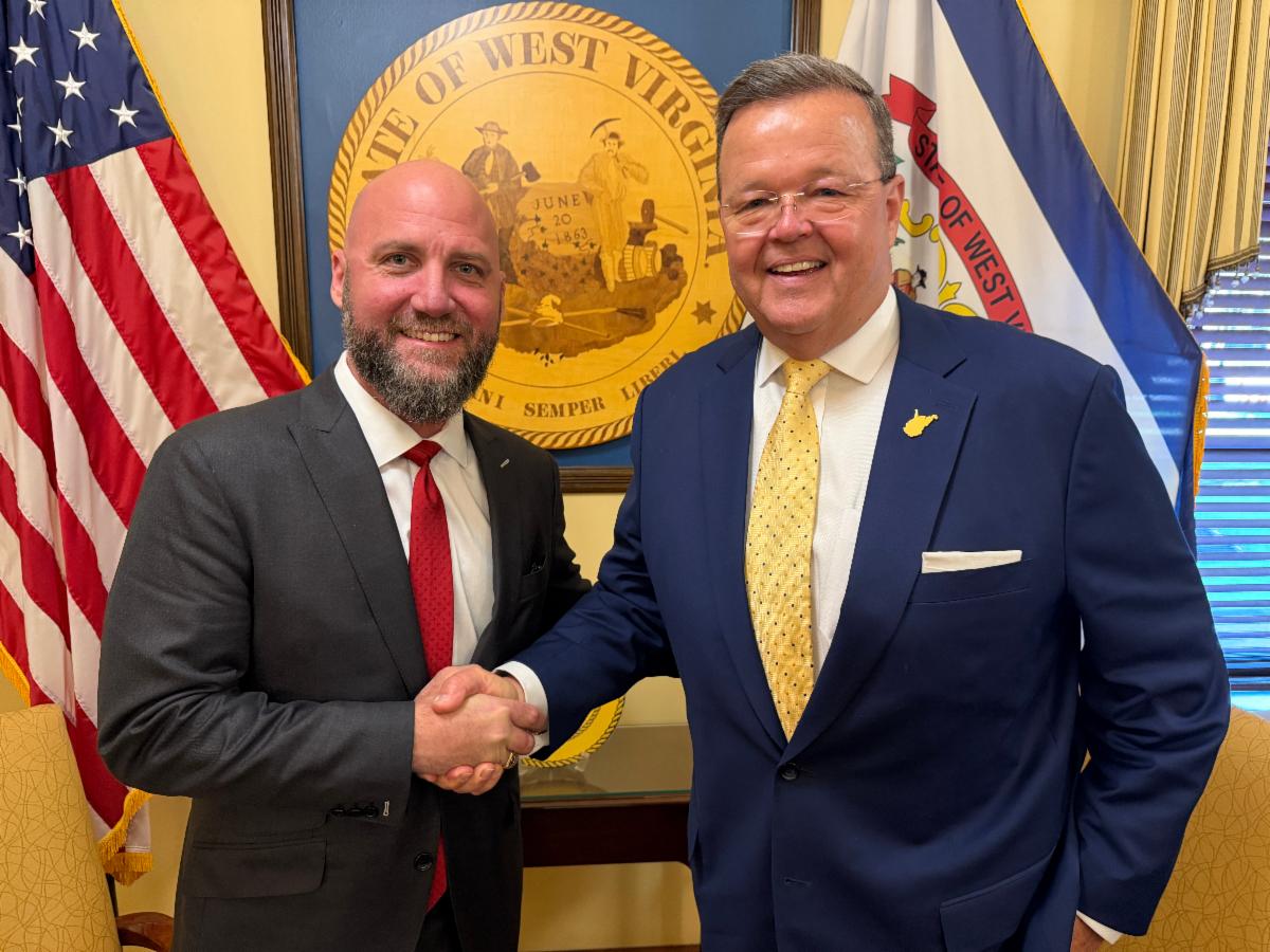 NSSF Director of Government Relations and State Affairs Art Thomm and WV Secretary of State Kris Warner