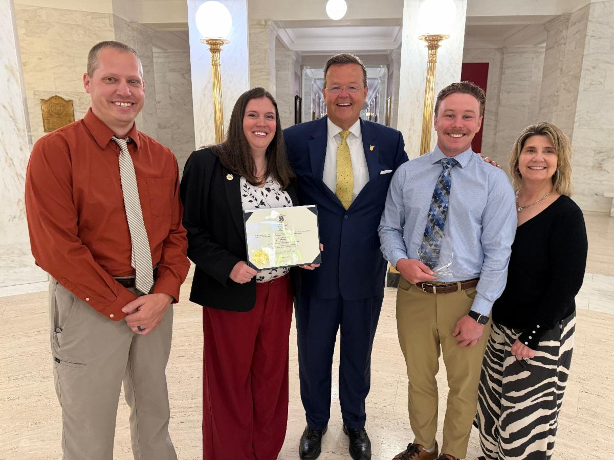 Chief Technology Officer Corey Foster, Business Division Director Sarah Carey, WV Secretary of State Kris Warner, Content Management Specialist James Richardson, and Licensing Director Leah Powell