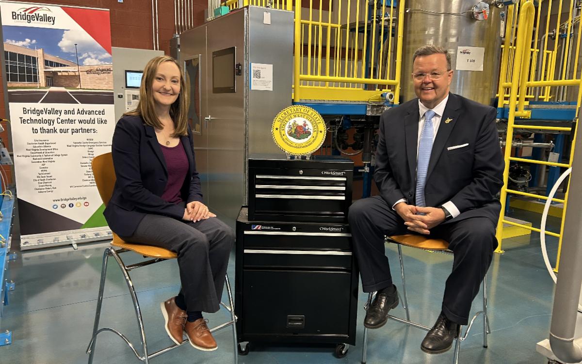 BVCTC President Dr. Casey Sacks and WV Secretary of State Kris Warner