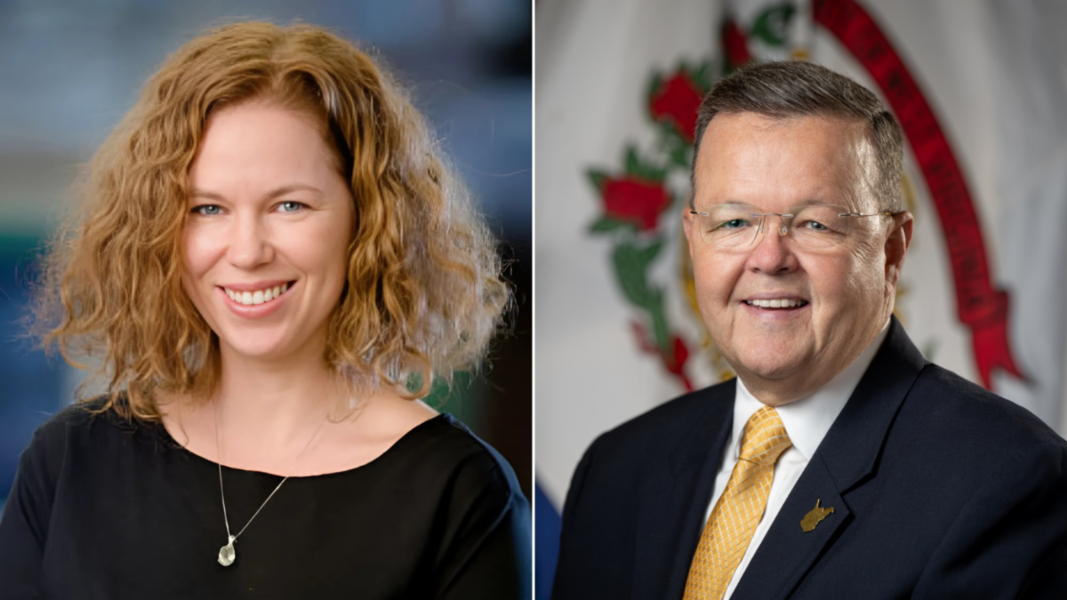 Dr. Liz Vitullo and WV Secretary of State Kris Warner