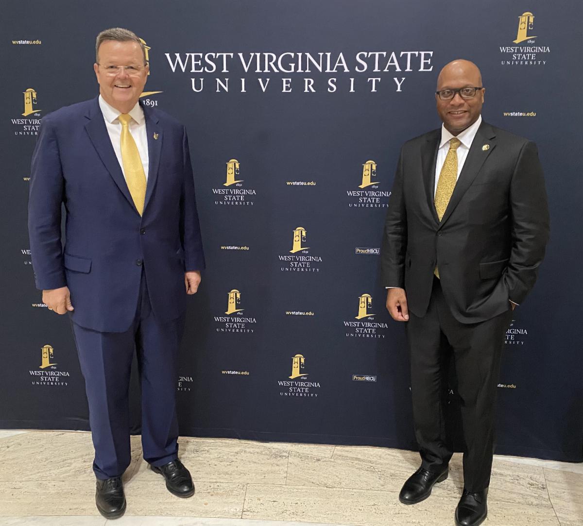 WV Secretary of State Kris Warner and WVSU President Ericke S. Cage
