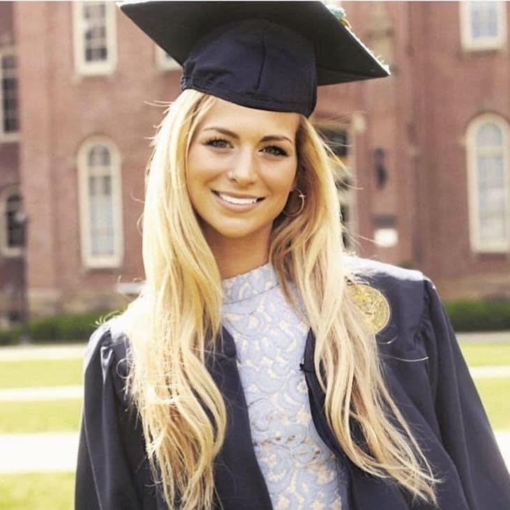 Lauren Cole in her graduation cap and gown
