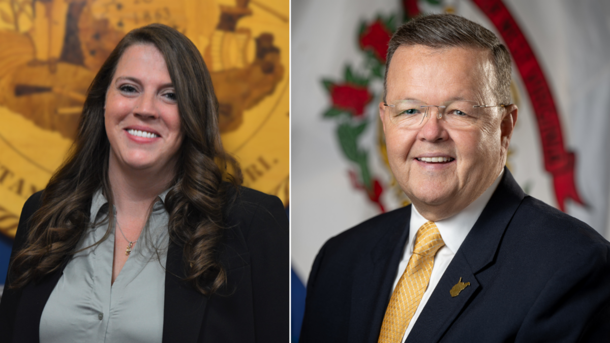 WVSOS Business Division Director Sarah Carey and WV Secretary of State Kris Warner