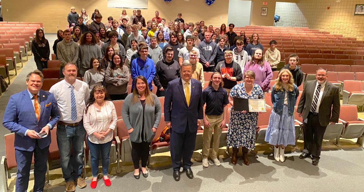 Spring Valley High School Jennings Randolph Award presentation