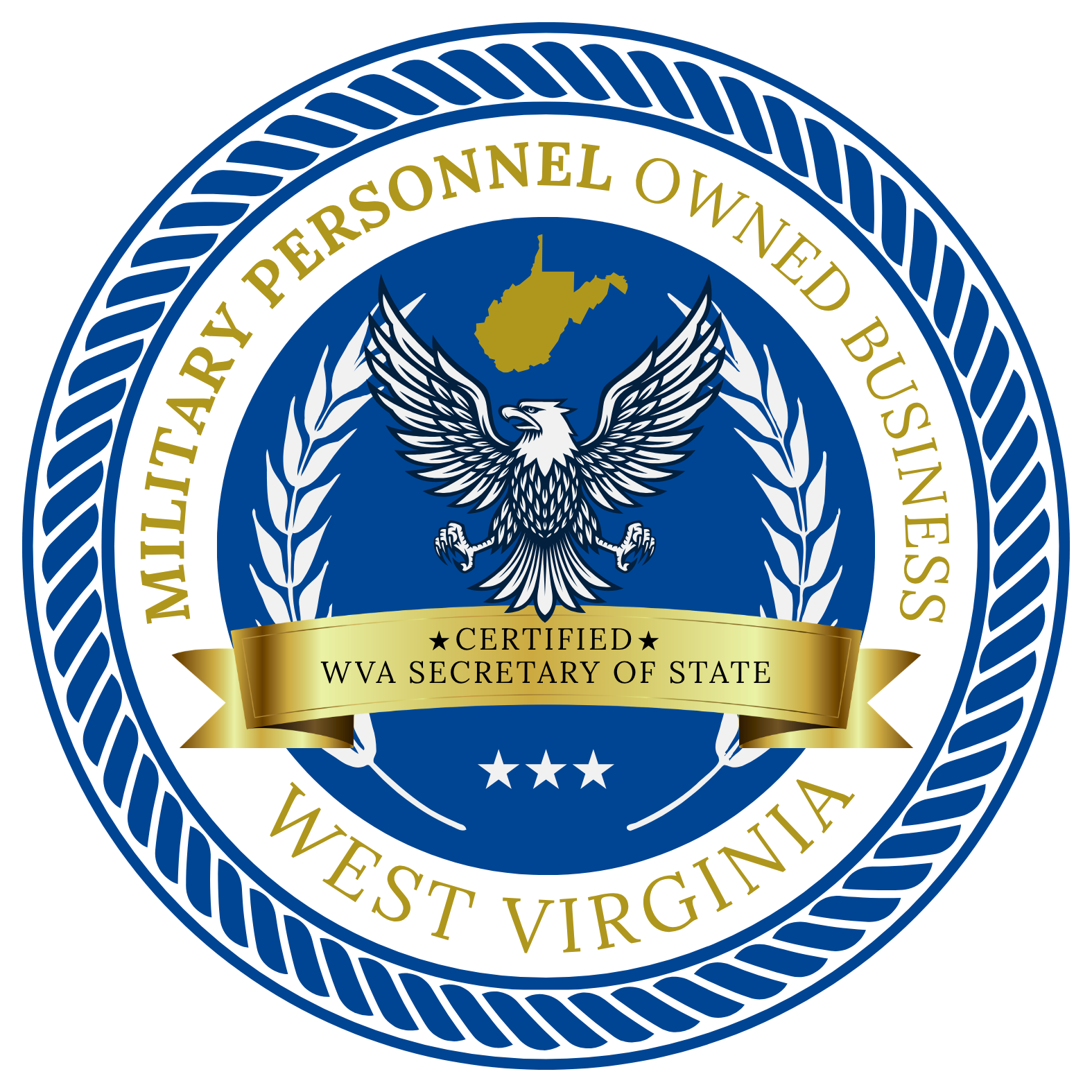 West Virginia Certified Military Personnel Owned Business Seal